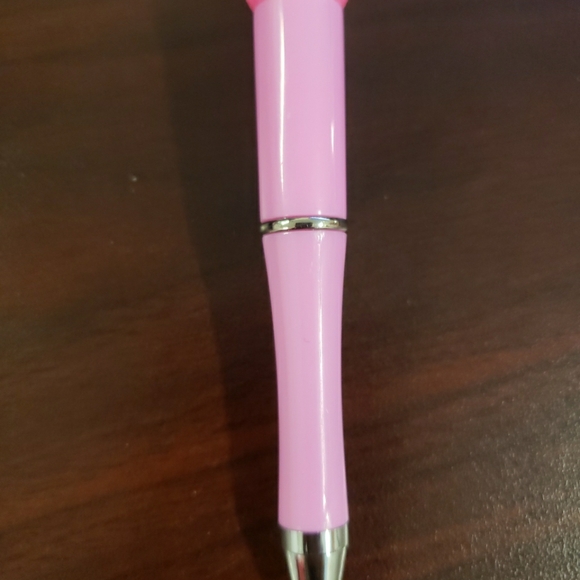New Handmade Christmas Little Debbie Pink Christmas Tree Focal Bead Beaded Pen - Picture 6 of 6
